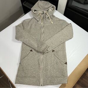 Burton Women’s Medium Full Zip Sweater in Grey/Tan Hooded